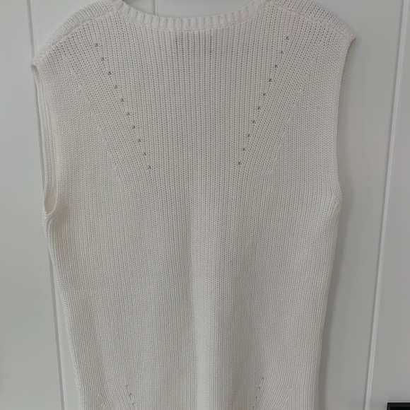 Michael stars white long sweater vest - Picture 4 of 4